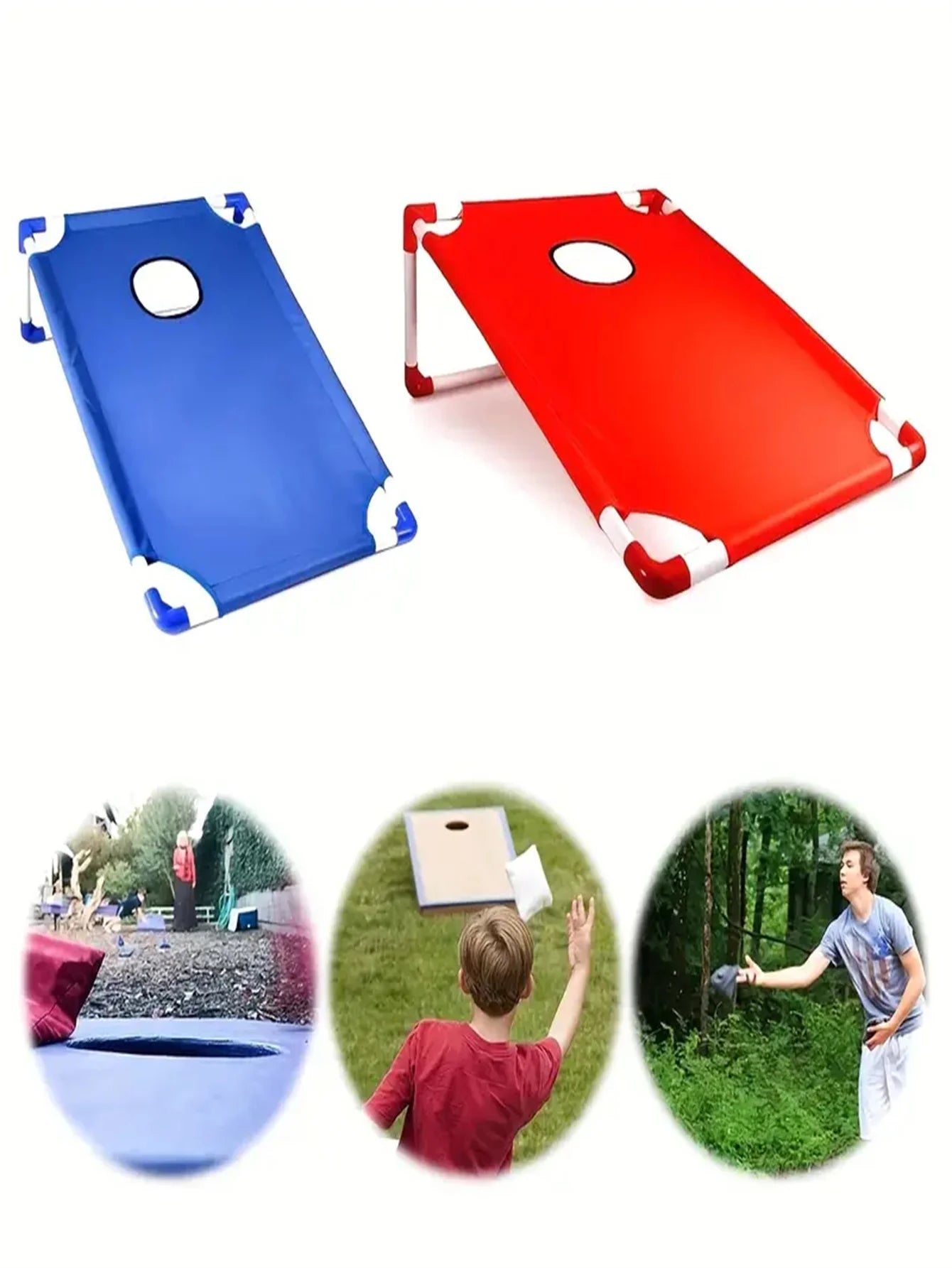 šÆ Portable Cornhole Game Set ā Red & Blue Edition | Foldable, Durable & Fun for All Ages