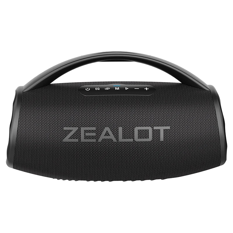 Zealot S97 80W Bluetooth Speaker – Portable Wireless Subwoofer with RGB Lights, Waterproof, 360° Stereo Surround, TWS & FM Radio