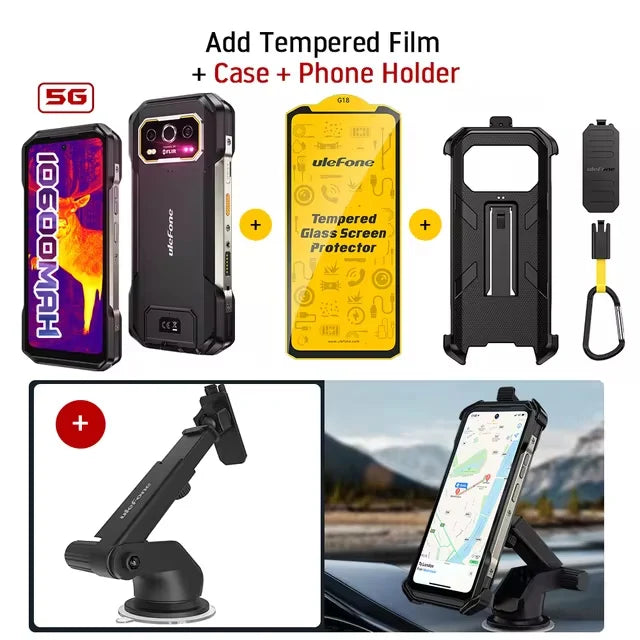 Ulefone Armor 27T Pro 24GB+256GB 5G Thermal lmaging By FLIR Rugged 10600mAh 6.78'' Display 64MP Night Vision 33W NFC Android 14