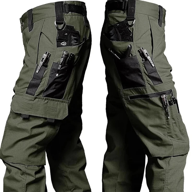 Men’s Tactical Cargo Work Pants – Waterproof Multi-Pocket Outdoor Hiking Trousers