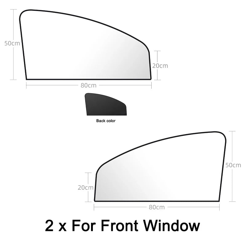Magnetic Car Side Window Sun Shades – Double-Sided UV Protection Curtains for All Seasons