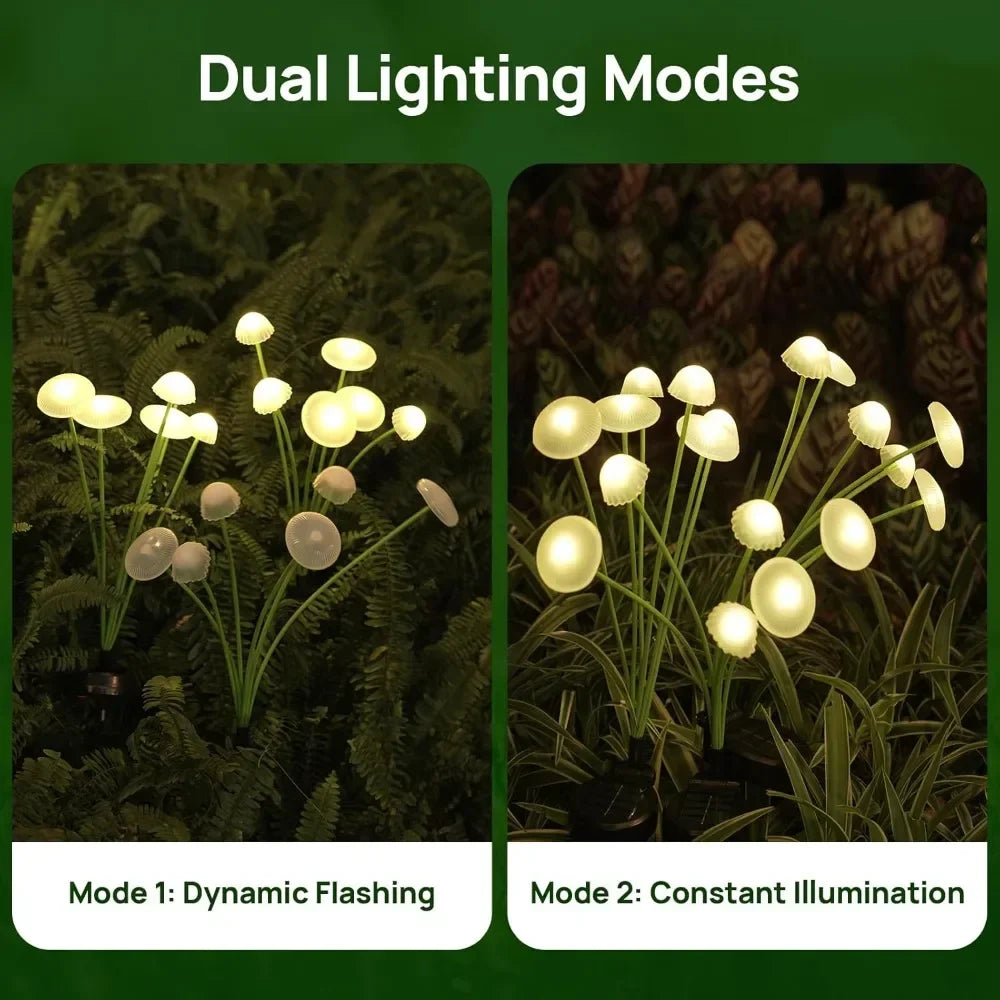 Solar Jellyfish Mushroom Lights – 6 LED Garden Decor Lights for Lawn, Pathway & Outdoor Ambience