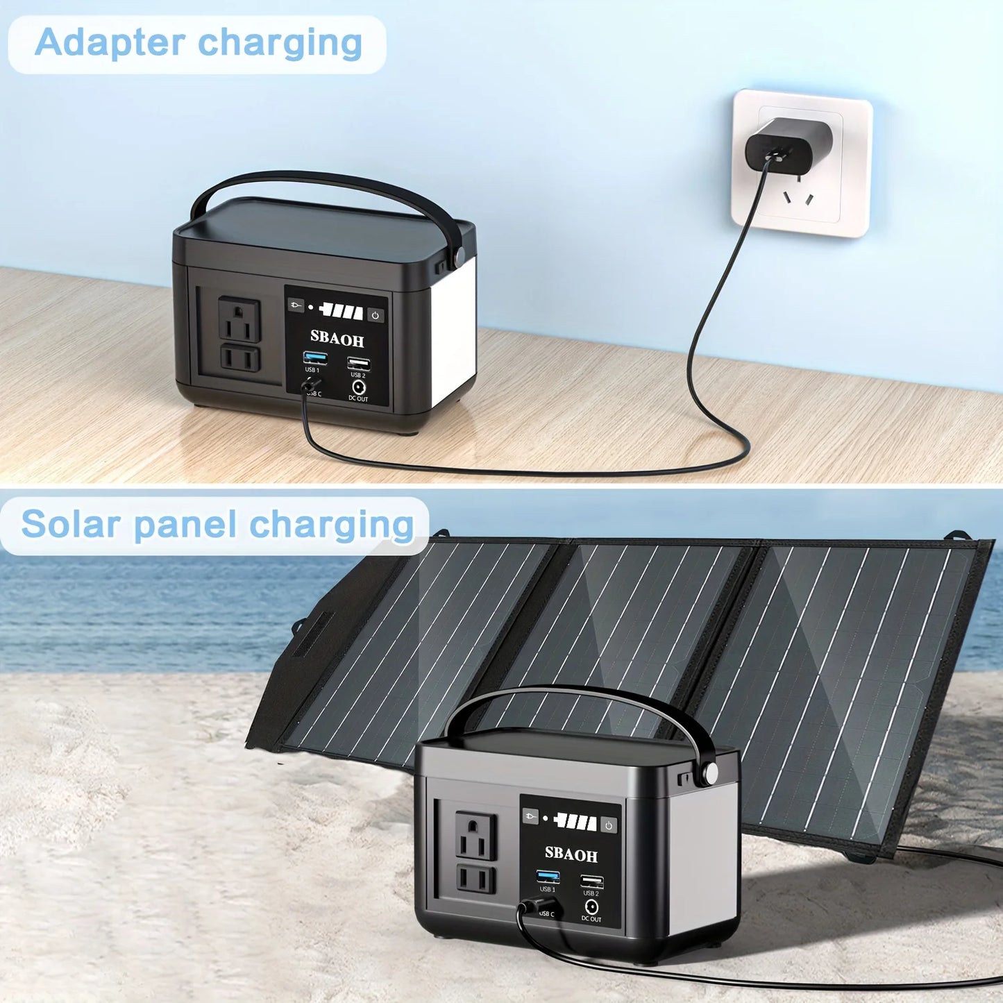 Portable Power Station P86 – 88.8Wh LiFePO4 Battery with 120W AC Output (150W Peak) Solar Generator for Camping & Travel