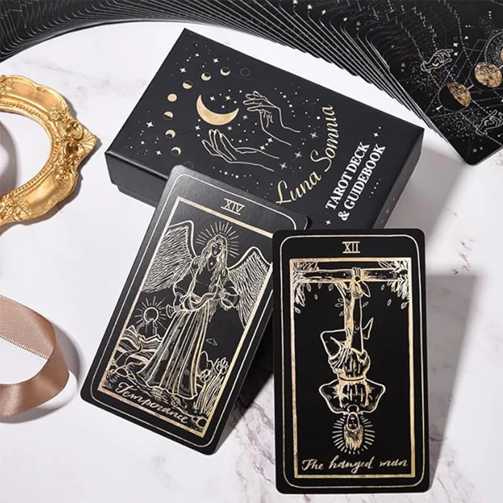 Luna Somnia Tarot Deck – 78 Celestial Cards for Witchy Divination, Astrology, and Starry Dream Readings