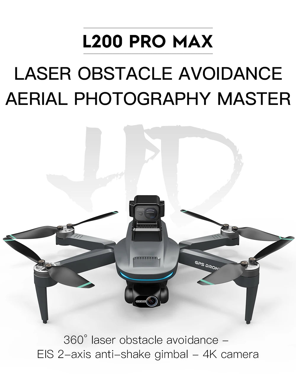 L200 PRO MAX 4K Drone – 2-Axis Gimbal, GPS, 360° Obstacle Avoidance & Brushless Motor FPV Quadcopter