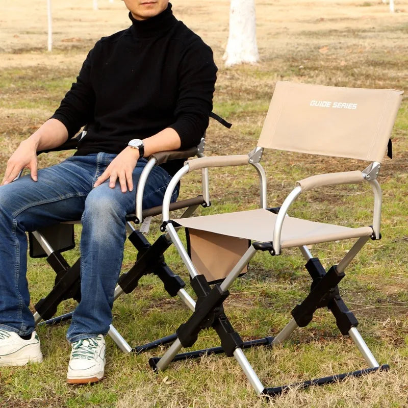 Portable Folding Camping Chair – Heavy-Duty Aluminum Alloy Frame for Fishing, Hiking & Outdoor Use