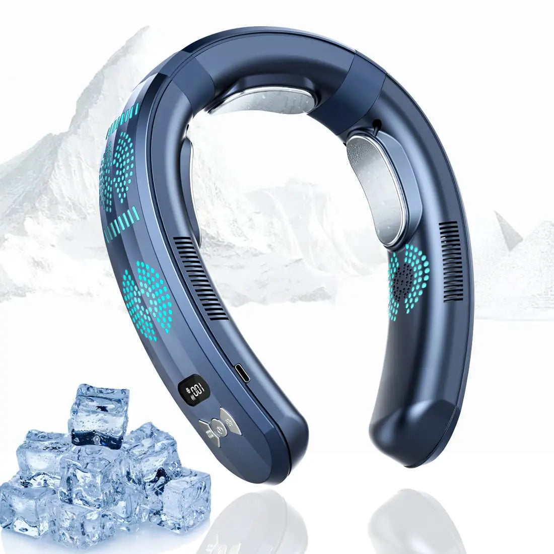 2025 New Wearable Air Conditioner USB Rechargeable Portable 3 Refrigeration Hanging Neck Fan Mute 6000mAh Outdoor Summer Cooler