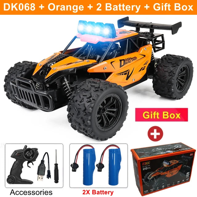 1:16 Remote Control Drift Racing Car – 2.4G Off-Road High-Speed Alloy RC Truck with LED Lights, Climbing Vehicle Toy for Kids
