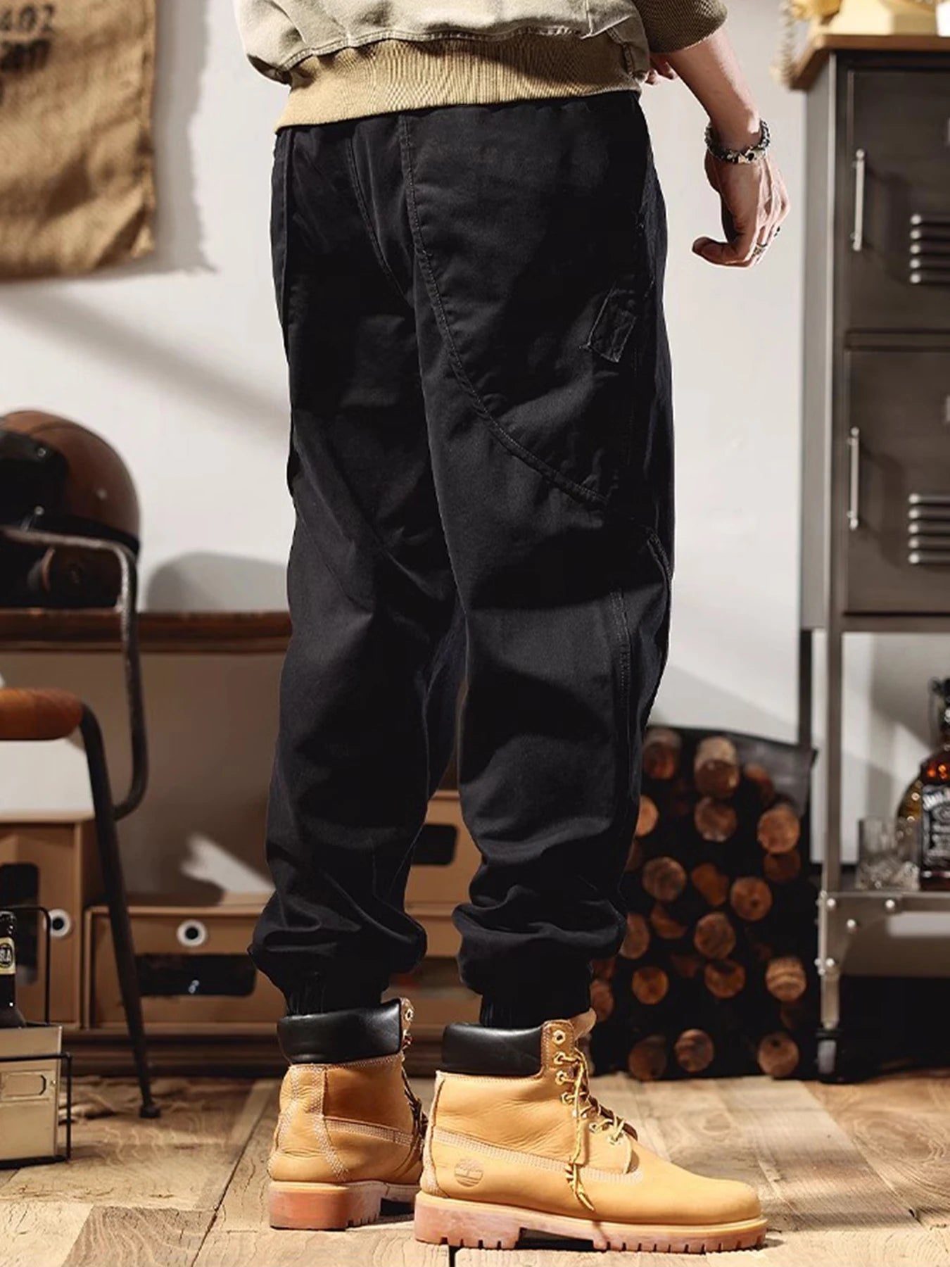 Men’s Casual Multi-Pocket Work Pants – Relaxed Fit Outdoor Trousers for Fall & Everyday Use