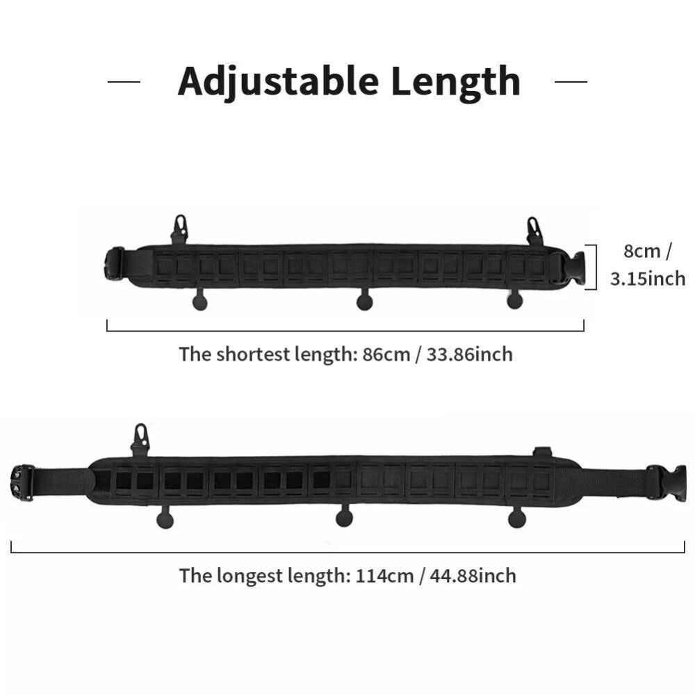 Adjustable Tactical Belt with Padded Molle System – Quick-Release Outdoor Nylon Waist Belt for Hunting & Sports