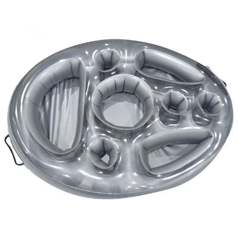 Inflatable Food & Drink Ice Tray – Floating Cooler Bucket Holder for Pool Parties, BBQs & Beach Days