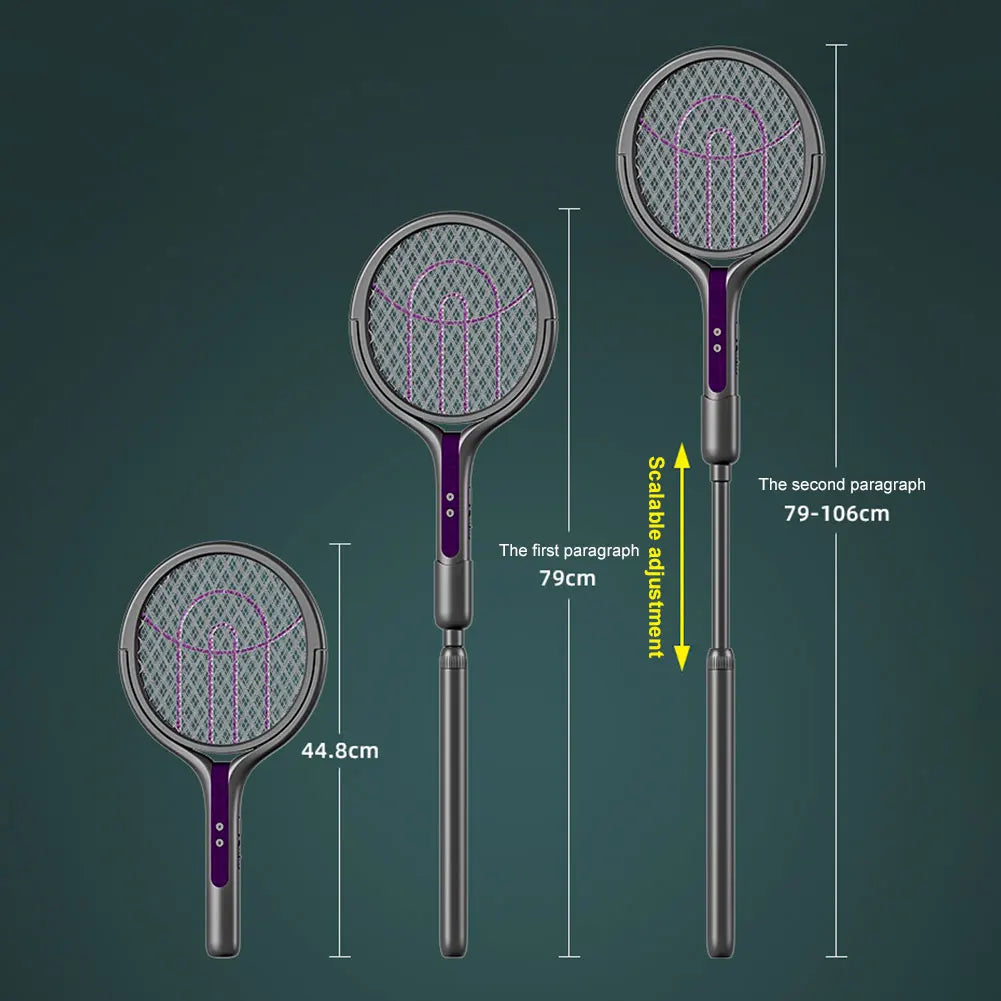 Multifunctional Mosquito Killer Lamp – Retractable & Rotatable USB Rechargeable Swatter with LED Light