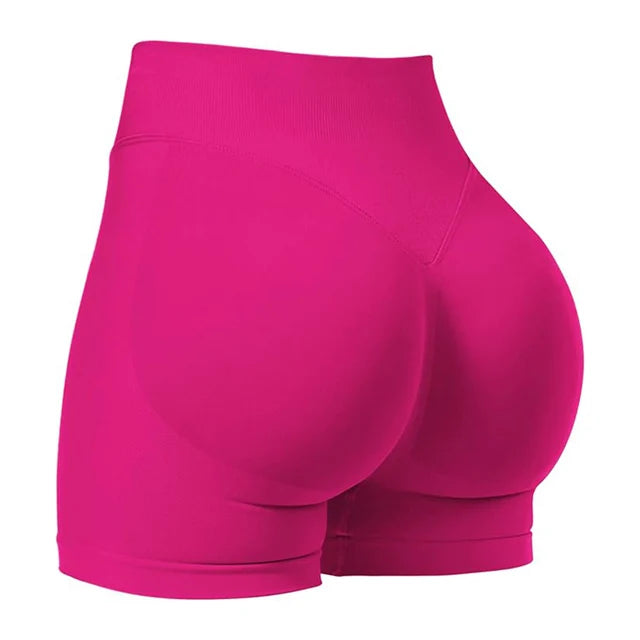 4.5" Seamless Gym Shorts – High-Stretch Scrunch Booty Yoga & Biker Shorts with Ribbed Waistband