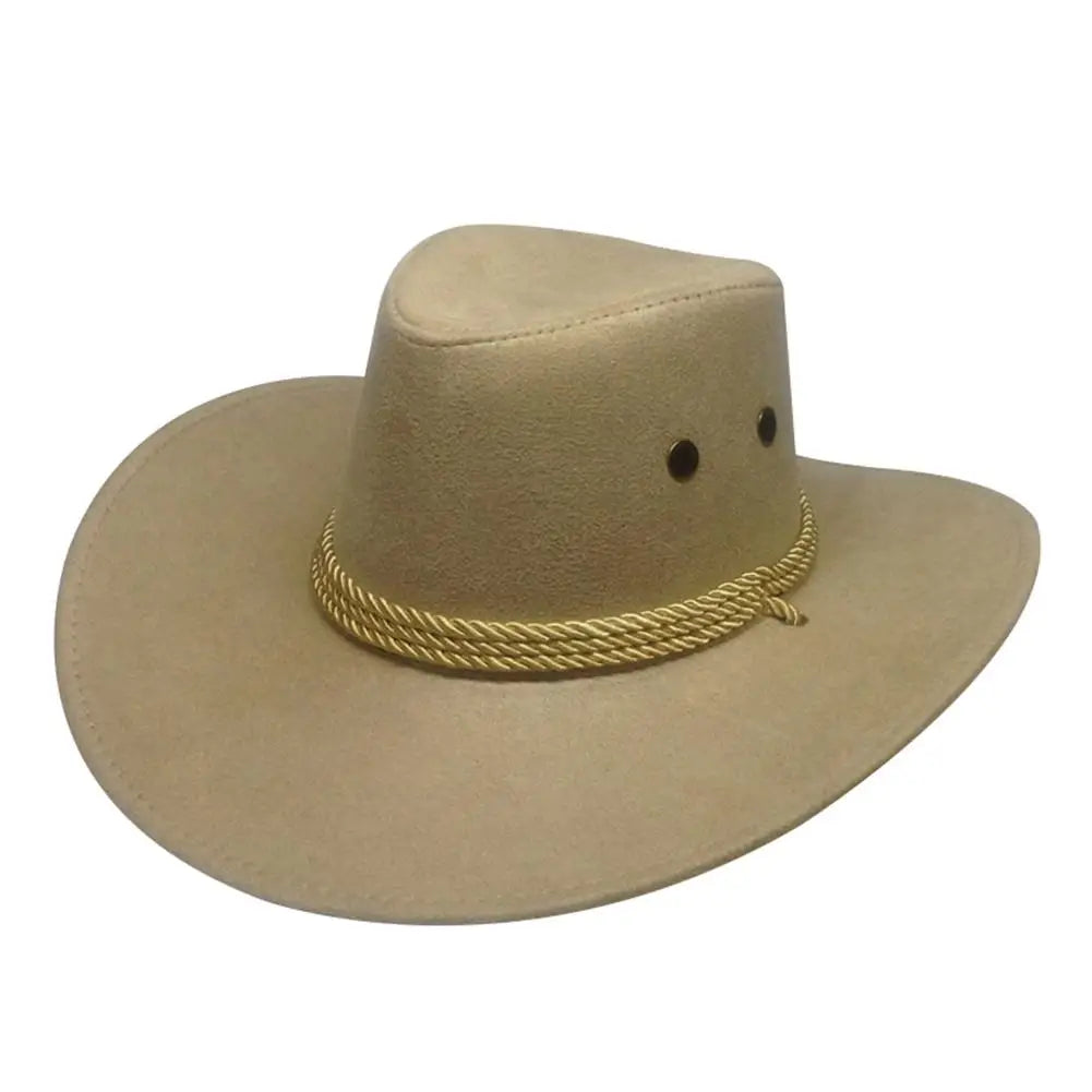 Vintage Western Cowboy Hat – Wide Brim Unisex Hat for Men & Women, Classic Style for Outdoors, Festivals & Everyday Flair
