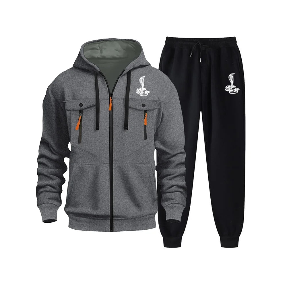 Men’s Versatile Tracksuit Set – Hoodie & Jogger Sweatpants for Everyday Style and Comfort