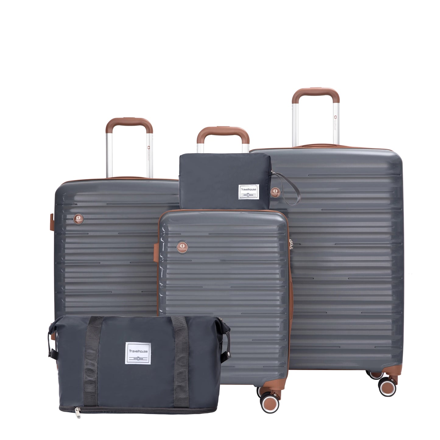 5-Piece Luggage Set – Hardcase Suitcases with TSA Lock, Double Spinner Wheels & Matching Travel Duffle Bag