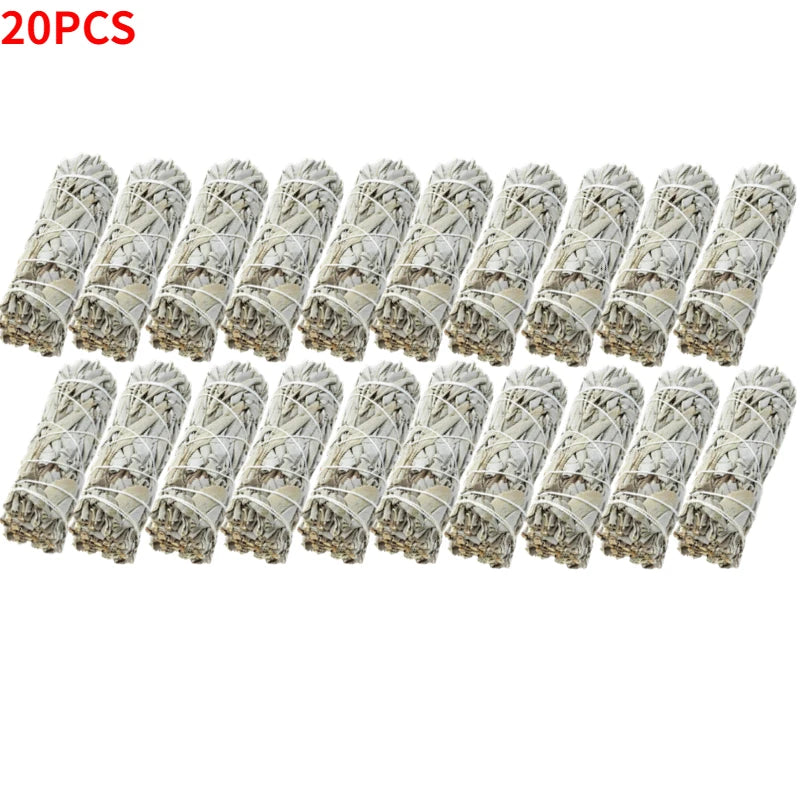 Natural White Sage Smudge Sticks (1–40 PCS) – California Pure Leaf Incense for Spiritual & Home Cleansing