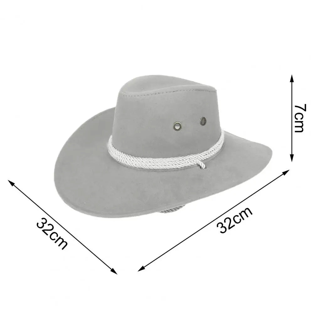 Vintage Western Cowboy Hat – Wide Brim Unisex Hat for Men & Women, Classic Style for Outdoors, Festivals & Everyday Flair