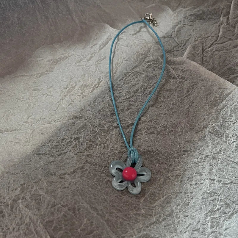 Boho Y2K Star & Heart Tassel Choker – Colorful Kpop-Inspired Pendant Necklace for Women