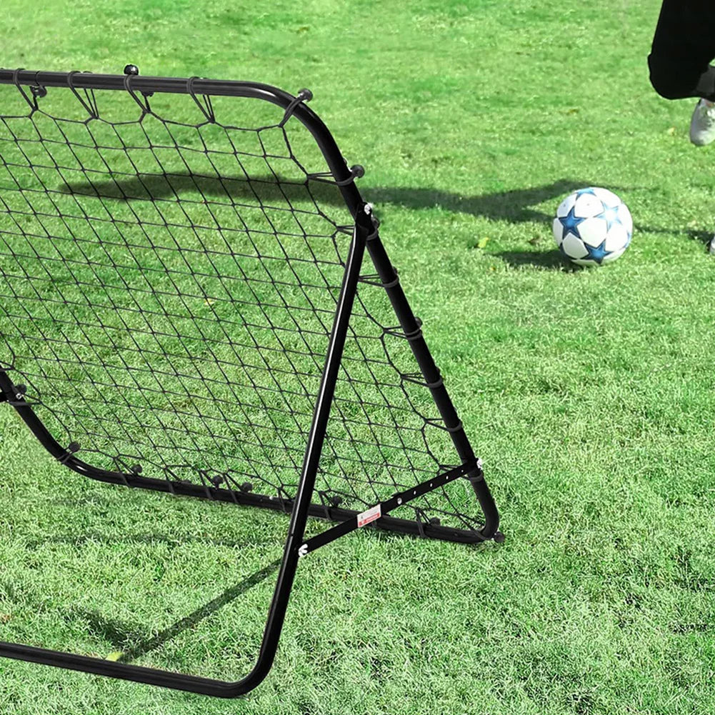 Adjustable Soccer Rebounder Net – Portable Kickback Trainer with 20 Elastic Ropes, Perfect for Beginner & Solo Practice