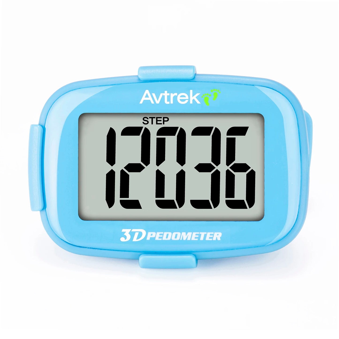 Avtrek 3D Mini Digital Step Counter Pedometer – Portable Pocket Step Tracker with Clock for Walking, Running, Outdoor Fitness
