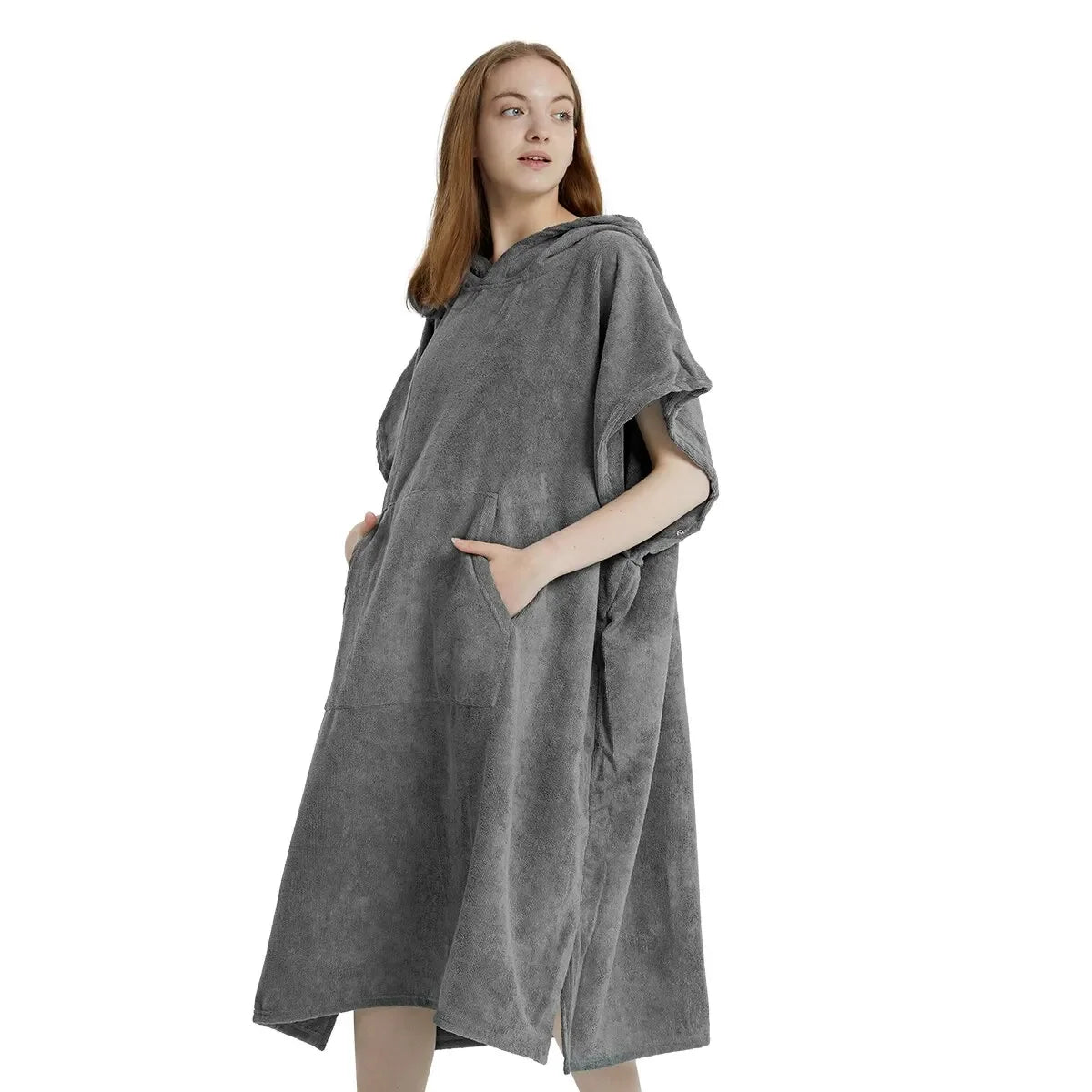 Quick-Dry Surf Poncho Towel – Microfiber Beach Robe & Changing Towel Hoodie for Adults