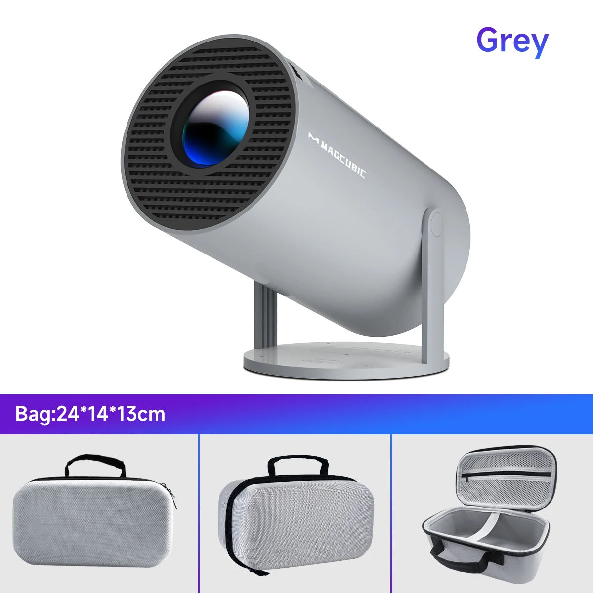 Magcubic HY300 Pro+ Portable Projector – Android 11, 4K Support, 290 ANSI Lumens, 180° Flexible Design, Dual WiFi & BT 5.0