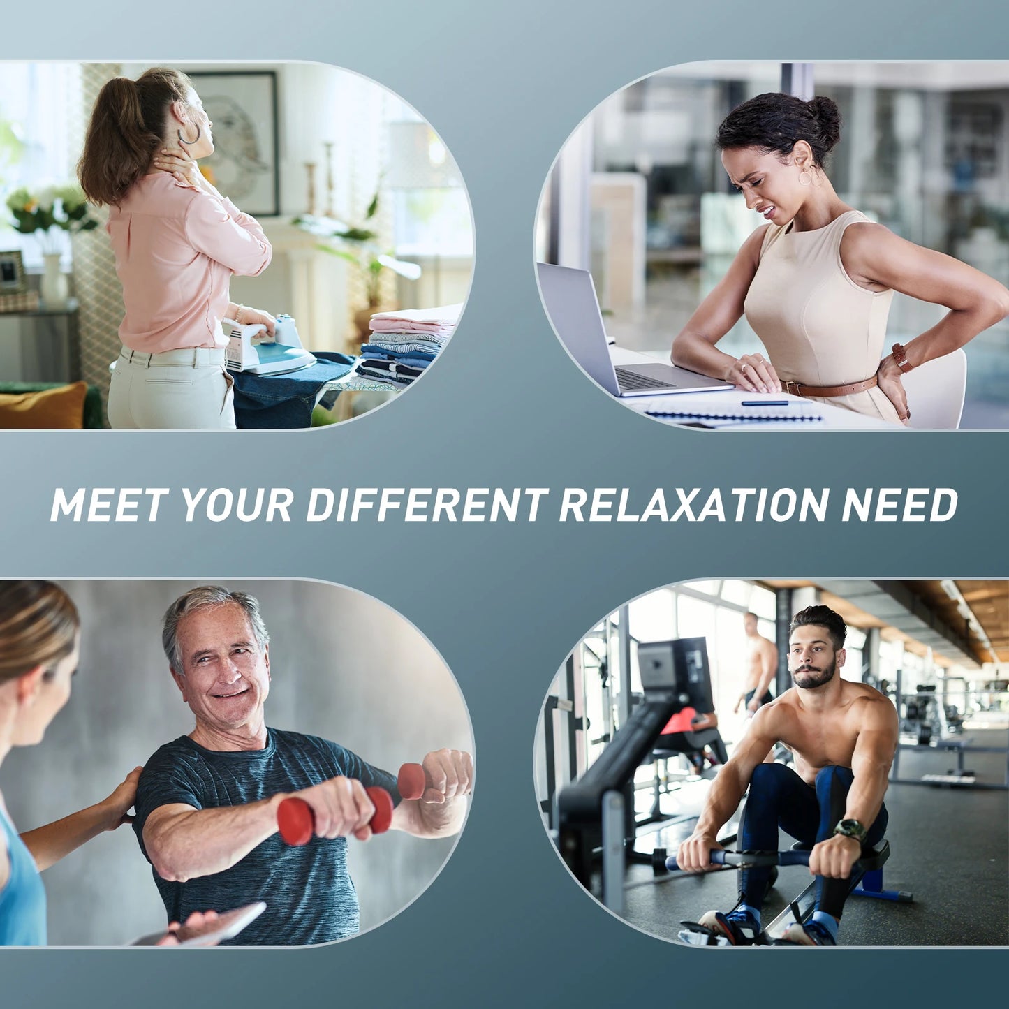 Deep Tissue Percussion Massage Gun – Handheld Muscle Massager for Pain Relief & Recovery, Quiet & Powerful Design