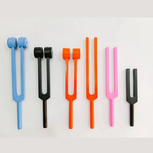 6-Piece Medical Tuning Fork Set – Multi-Colored Diagnostic Tool Kit for Doctors & Health Professionals