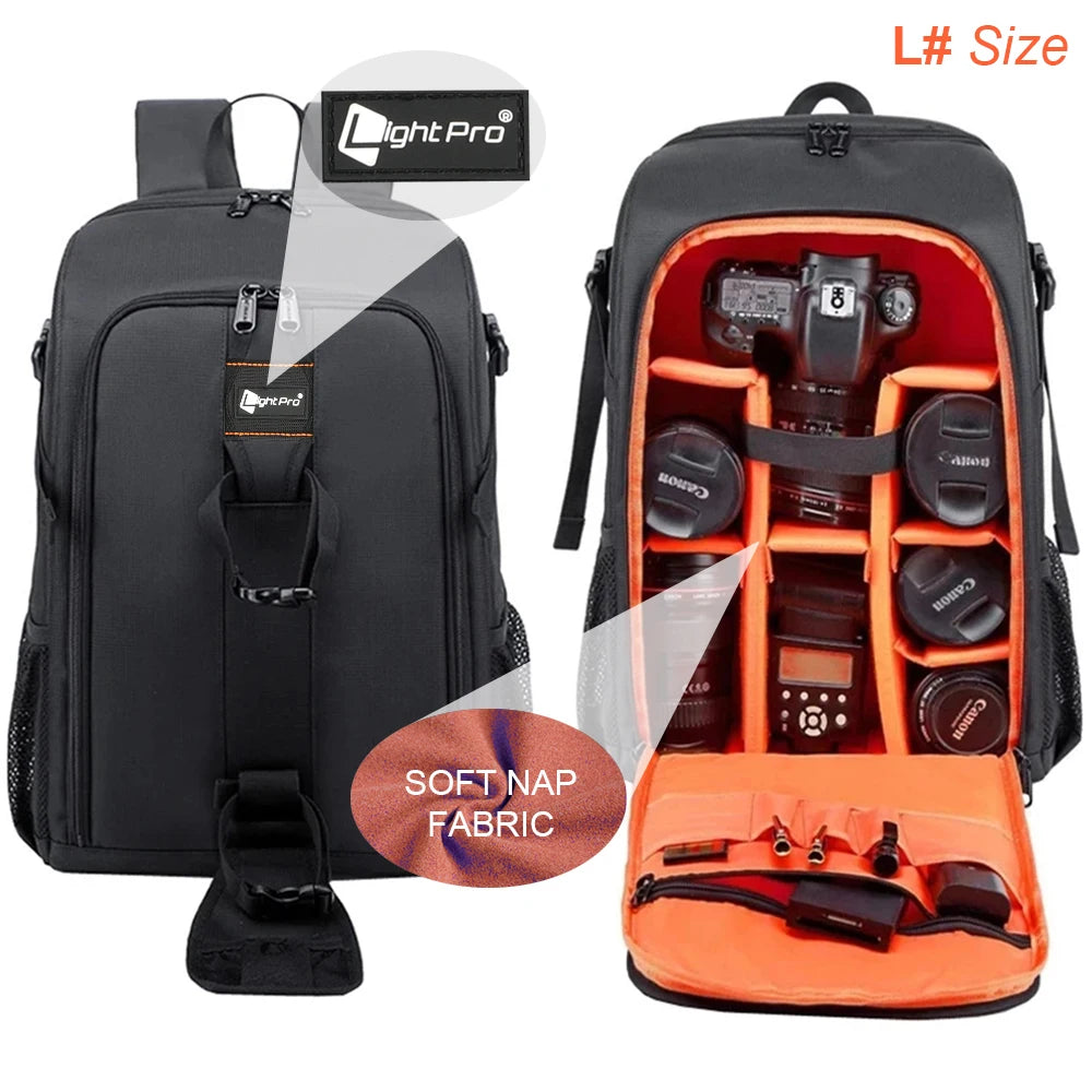 🎒 Large-Capacity Waterproof DSLR Camera Backpack with Tripod Holder & Rain Cover – For Canon, Nikon, Sony, Pentax & More