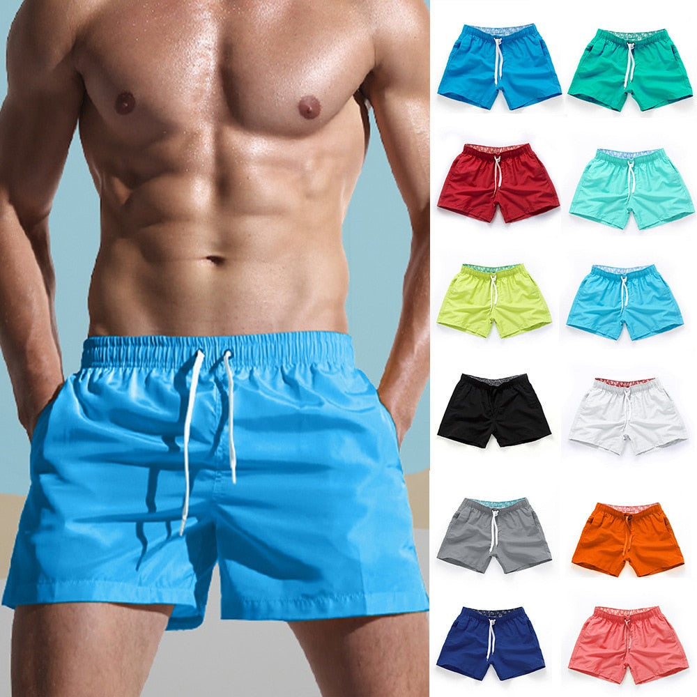 Men's Quick-Dry Swimwear: Beach-Ready Brand Swimsuit Shorts with Convenient Pockets