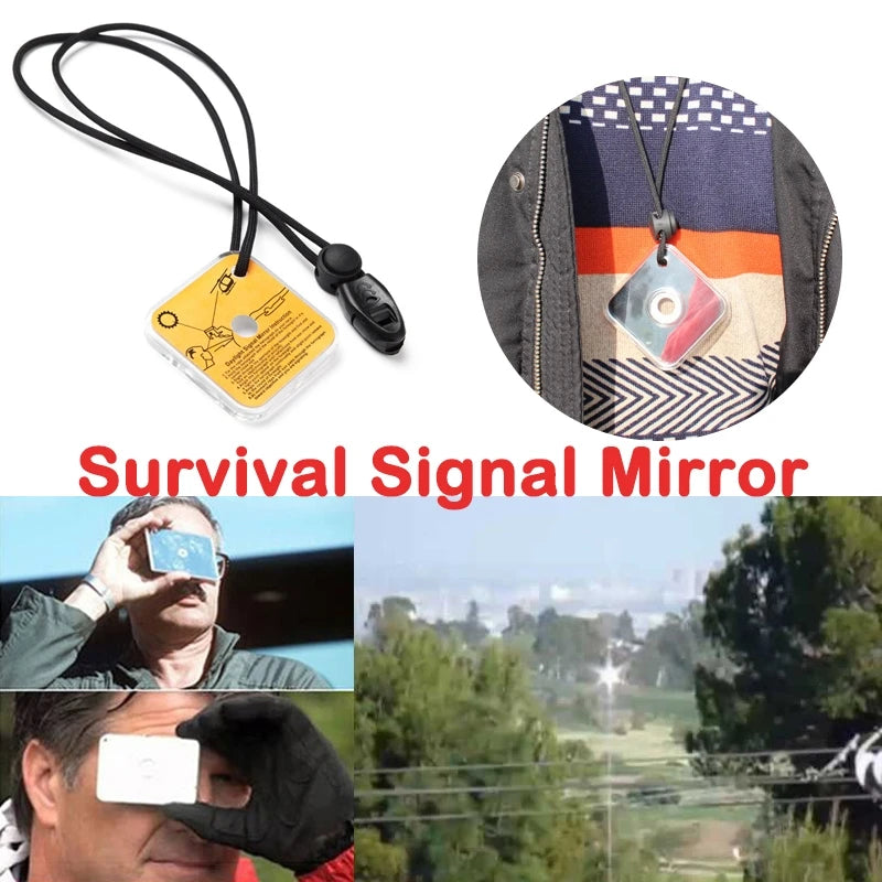 Compact Surveillance and Survival Signal Mirror – Essential Reflective Tool for Camping and Outdoor Gear