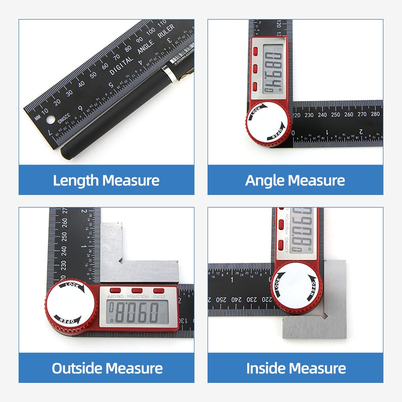 Digital Angle Finder Goniometer: Electronic Protractor for Precise Multi-Angle Measurement