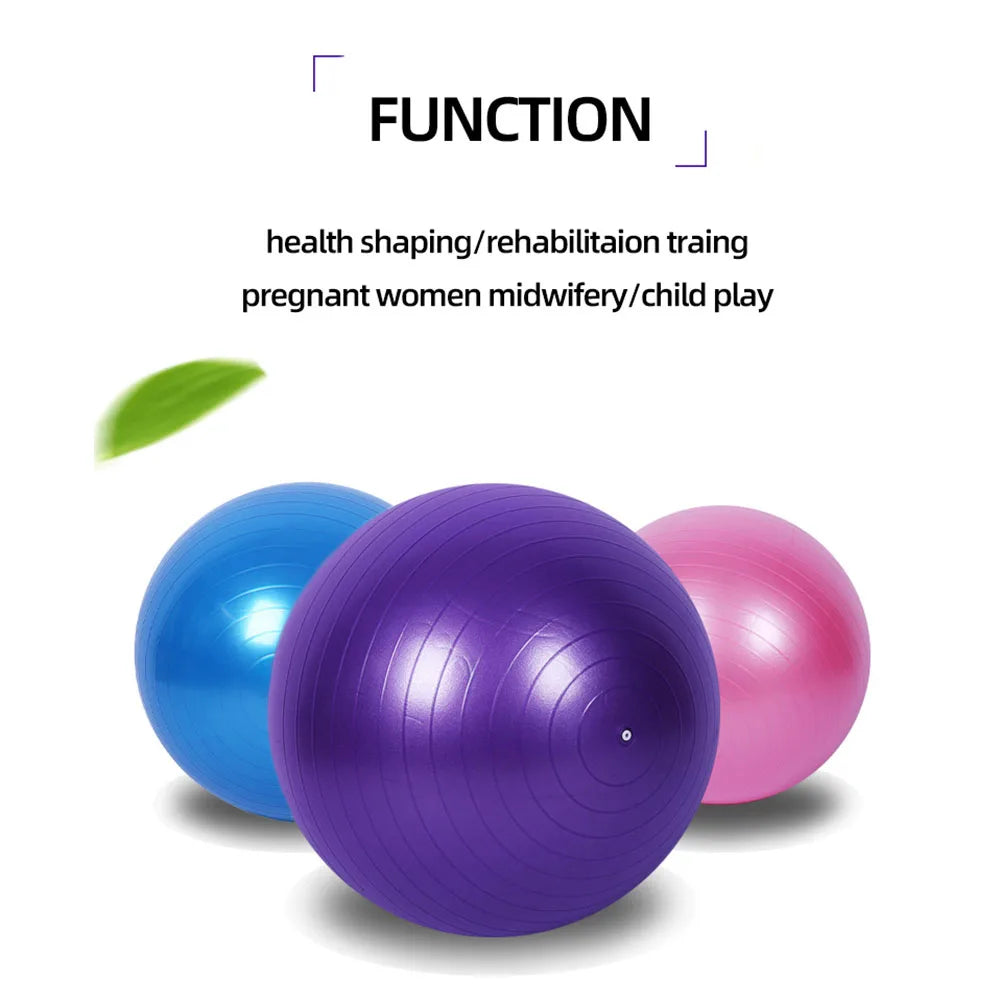 Durable PVC Yoga and Fitness Balls - Explosion-Proof Exercise Balls for Home Gym and Pilates (45cm/55cm/65cm/75cm/85cm)