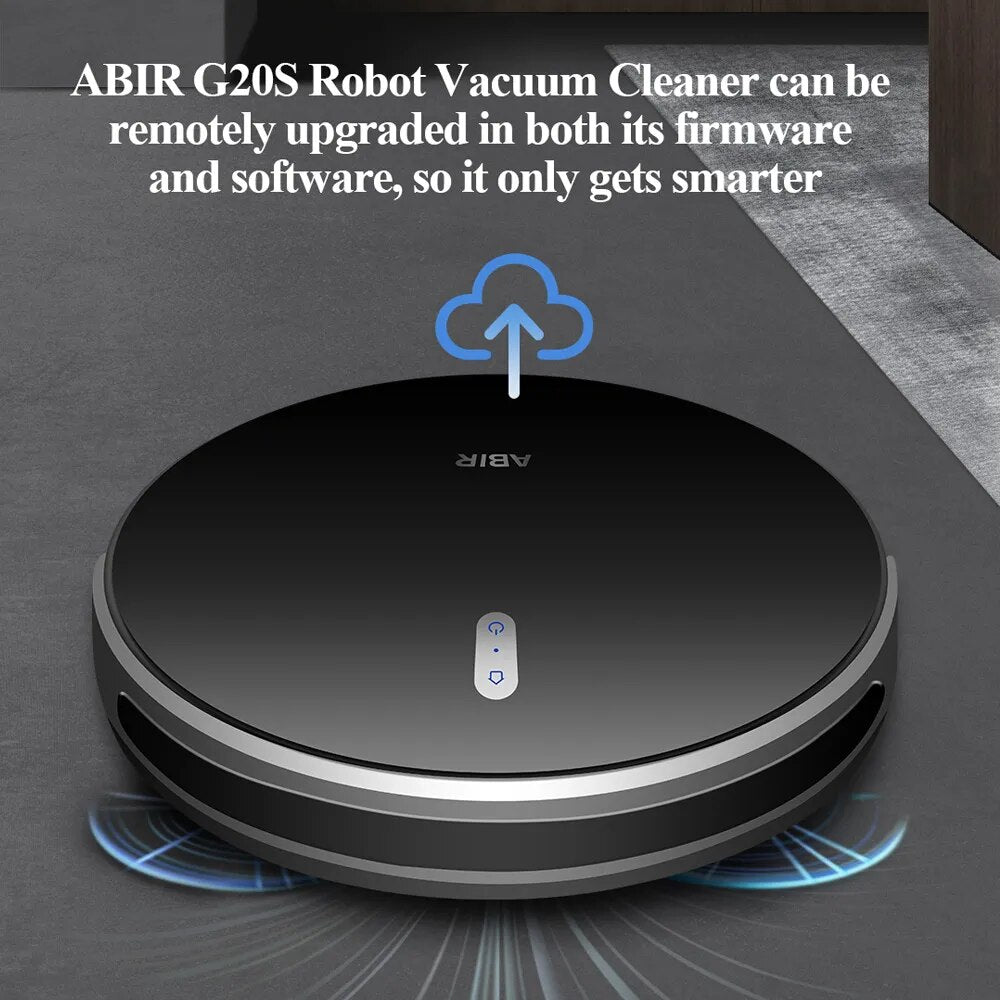 ABIR G20S Robot Vacuum Cleaner: Smart Map Memory, Powerful 6000Pa Suction, Electric Wet Mop, Remote Control, and WiFi App for Effortless Home Floor Cleaning
