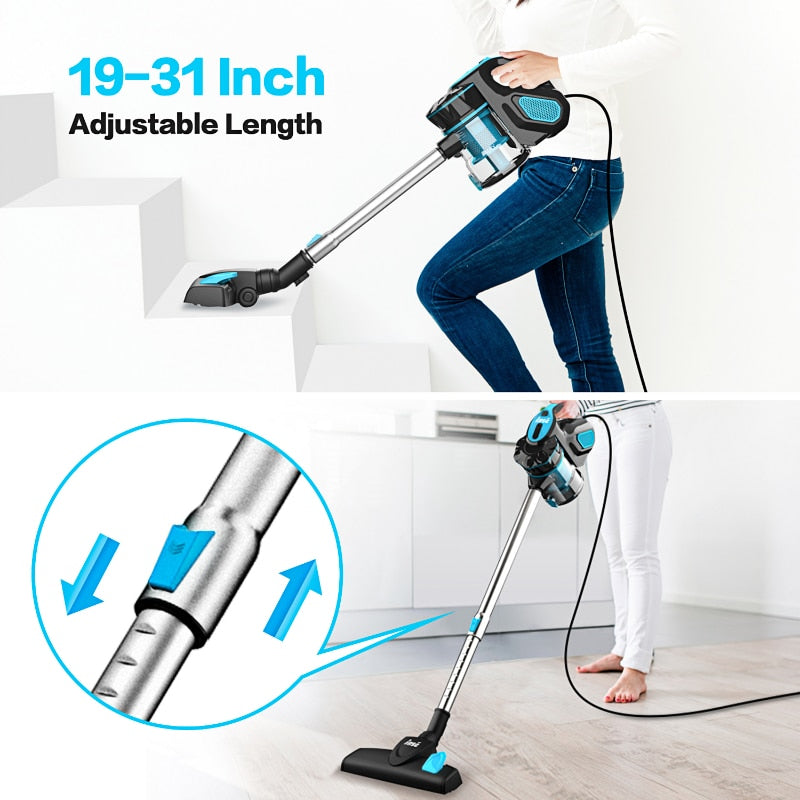 Experience Exceptional Cleaning Performance with the INSE I5 Corded Vacuum Cleaner - 18Kpa Powerful Suction, 600W Motor, Perfect for Home, Pet Hair, and Hard Floors