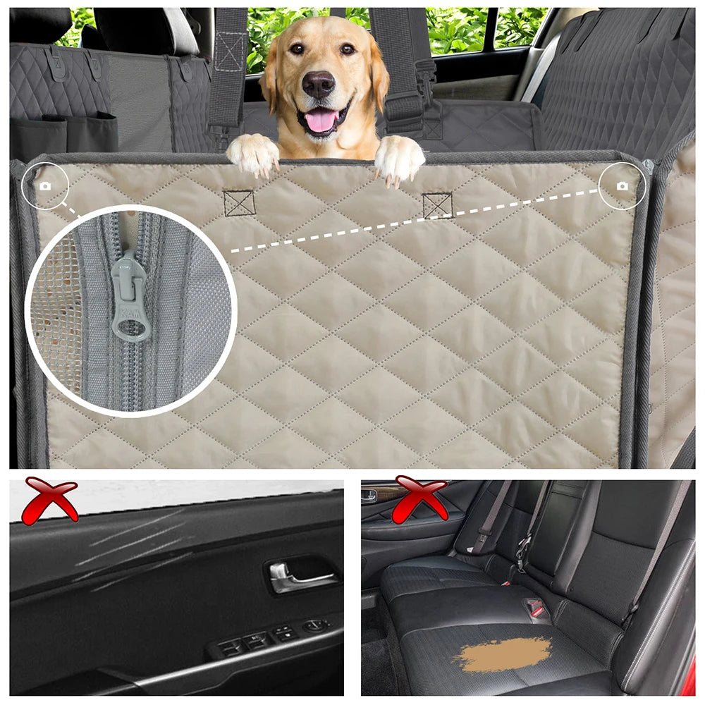 Ultimate PETRAVEL Waterproof Dog Car Seat Cover - Keep Your Dog Safe and Your Car Clean!