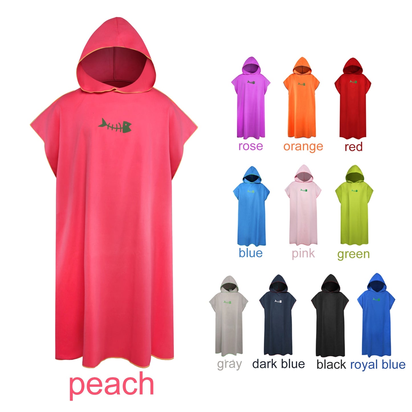 Stay Comfortable and Dry at the Beach with a Quick-Dry Hooded Surf Poncho Changing Towel: Multi-Functional Microfiber Beach Blanket for Swimming