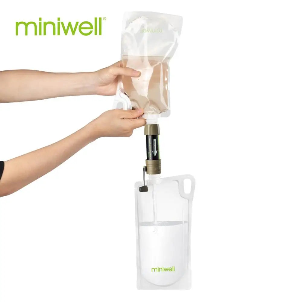 Miniwell L630 Portable Outdoor Water Filter Survival Kit – Perfect for Camping, Hiking, & Traveling