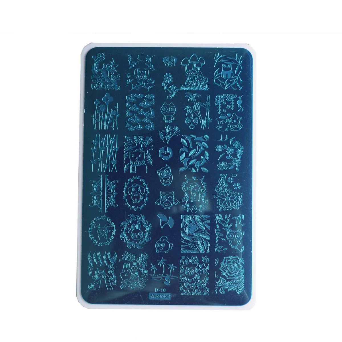 Big Size Nail Art Stamping Plates: Dream Catcher, Flower, Cute Cat, Owl, Crown, Queen, Feather Chains - 2Pcs/Set