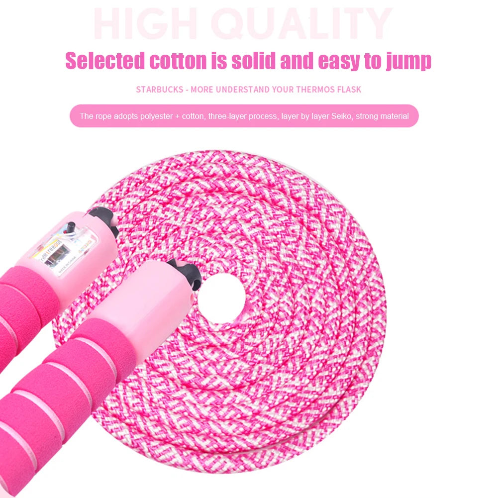 Adjustable 3m Jump Rope with Counter – Suitable for Children and Adults, Perfect for Sports and Fitness