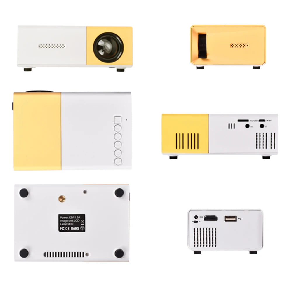 Compact Mini LED Projector – Portable Home Theater with USB, HDMI, and Audio Playback