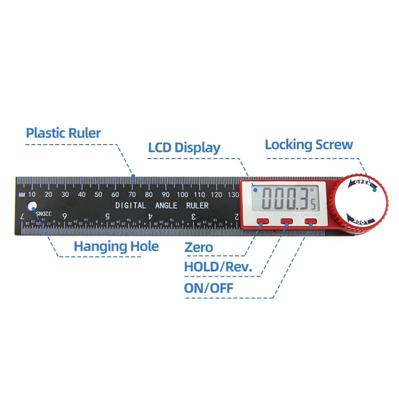 Digital Angle Finder Goniometer: Electronic Protractor for Precise Multi-Angle Measurement