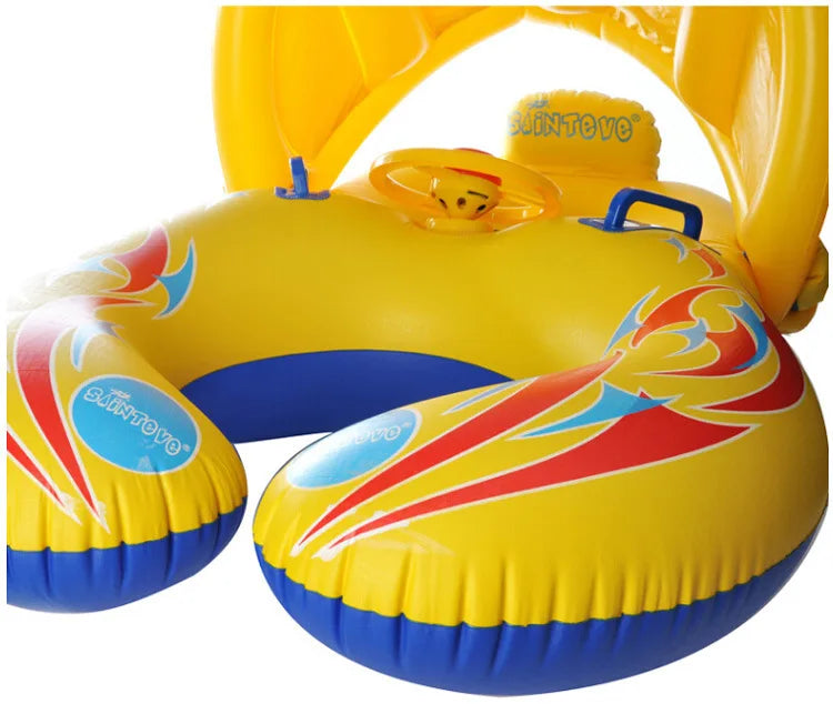 Safety Inflatable Swim Rings for Kids and Babies - Parent-Child Pool Float Seat for Summer Water Play