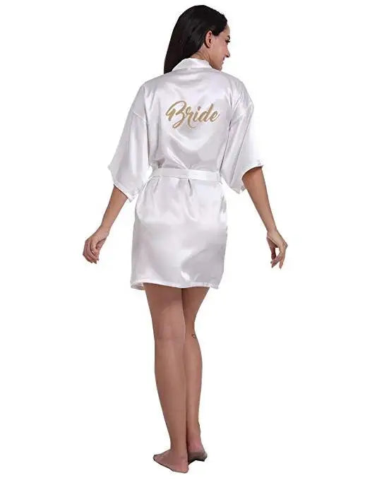 Satin Bridesmaid Robes – Light Pink Wedding Party Robes for Bridal Shower, Bride & Bridesmaids Gift