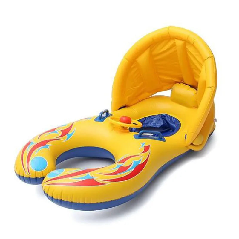 Safety Inflatable Swim Rings for Kids and Babies - Parent-Child Pool Float Seat for Summer Water Play