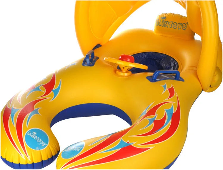 Safety Inflatable Swim Rings for Kids and Babies - Parent-Child Pool Float Seat for Summer Water Play