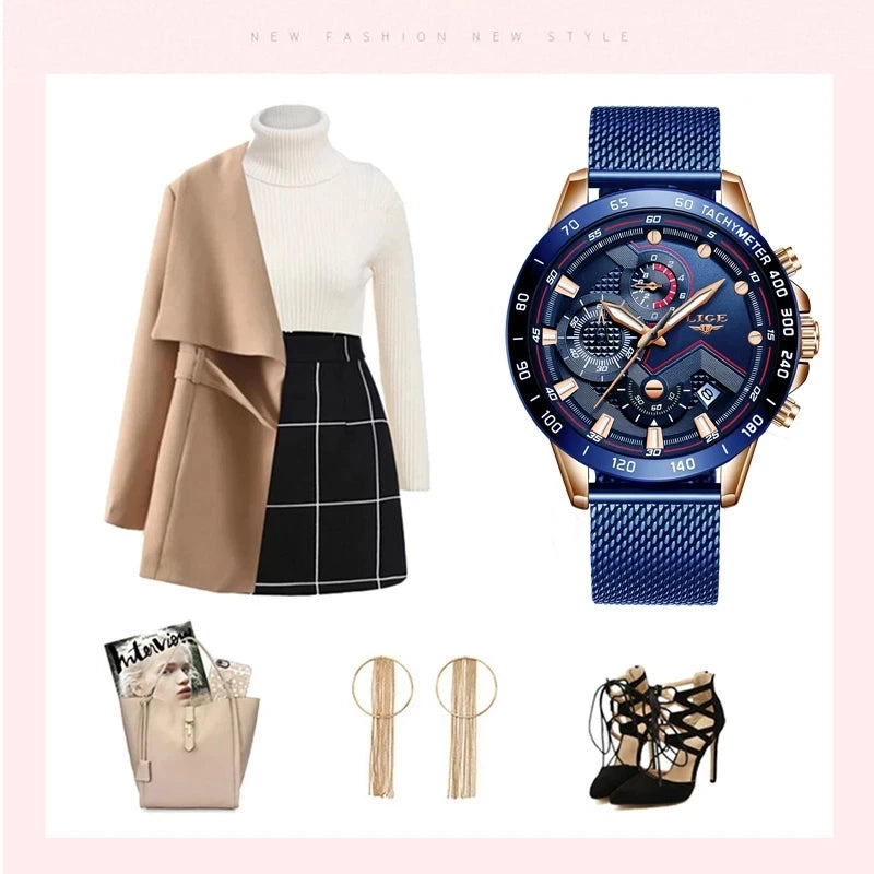 Luxury Women’s Waterproof Quartz Watch – Elegant Casual Dress Wristwatch with Stylish Design