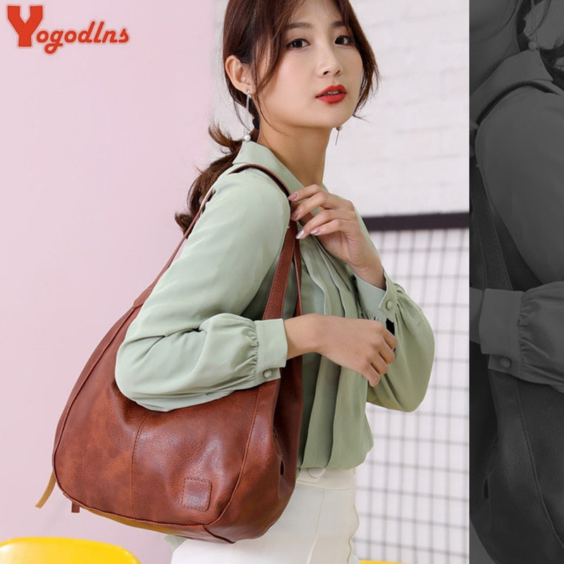 Experience Timeless Elegance with Yogodlns Vintage Luxury Handbags for Women: Top-Handle Shoulder Totes by Designers