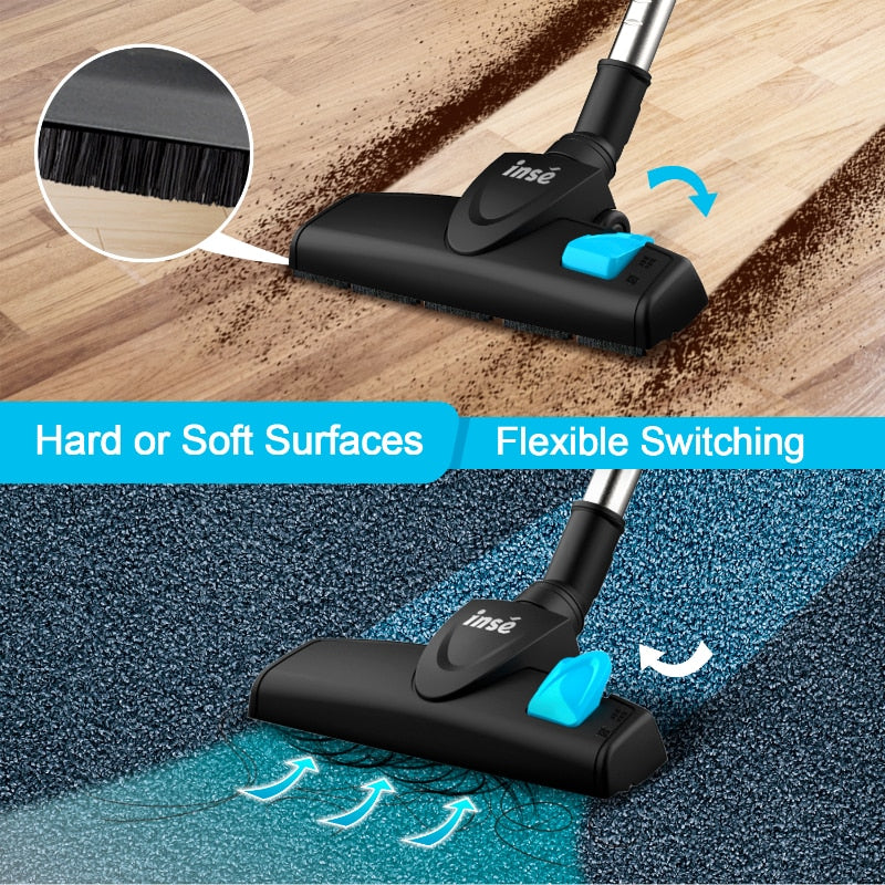 Experience Exceptional Cleaning Performance with the INSE I5 Corded Vacuum Cleaner - 18Kpa Powerful Suction, 600W Motor, Perfect for Home, Pet Hair, and Hard Floors